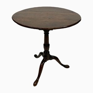 Tavolo tripode in legno di quercia scuro, XVIII secolo