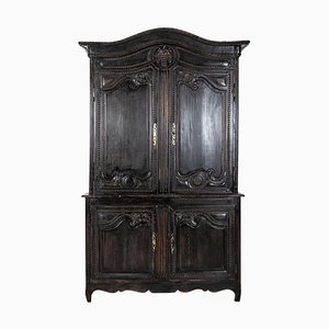19th Century French Ebonised Two-Piece Buffet
