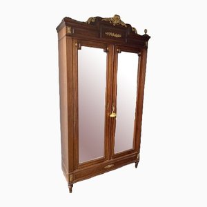Antique French Mahogany and Walnut Armoire, 1900s