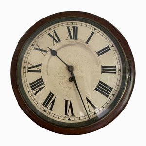Reloj Fusee inglés antiguo de caoba, década de 1900