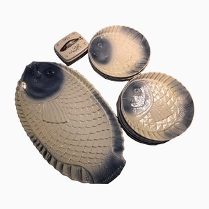 Fish Service Set from Vallauris, Set of 8