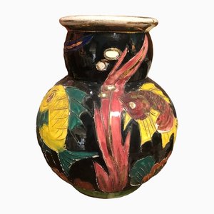 Keramik Fisch Vase von Vallauris