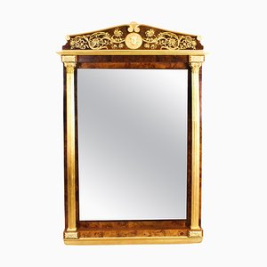 Miroir Antique en Noyer Doré, France, 1800s