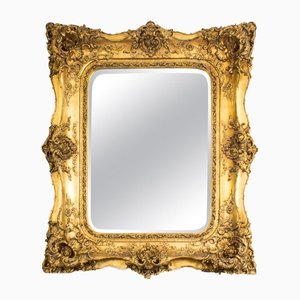 Großer italienischer Spiegel mit vergoldetem Rahmen, 20. Jh