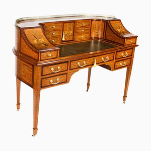 Antique 19th Century Satinwood Carlton House Writing Desk from Druce & Co
