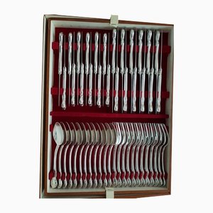 12 Person Heavy Silver Plated Barocco Cutlery, Set of 102