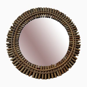 Mirror with Frame in Bamboo