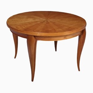 Französischer Niedriger Art Deco Tisch aus Kirschholz
