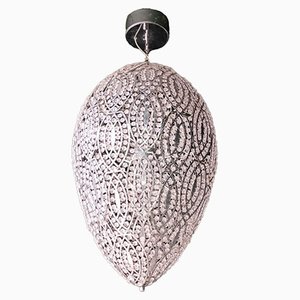 Lampada da soffitto a forma di uovo Arabesque 156 in acciaio e cristallo di Vgnewtrend