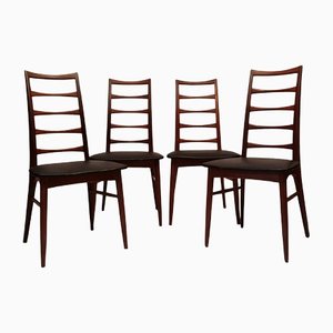 Teak Lis Chairs by Niels Koefoed for Koefoeds Hornslet, 1960s, Set of 4