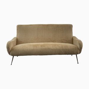 Sofa in Fabric and Brass, 1970s