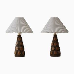 Danish Mid-Century Modern Ceramic Table Lamps, 1970s, Set of 2