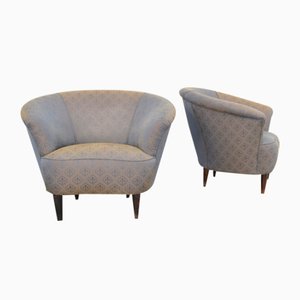 Armchairs in Style of Ico Parisi, Italy, 1950s, Set of 2