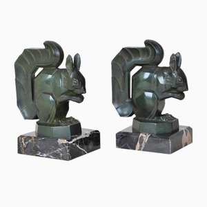 Art Deco Squirrel Bookends by Max Le Verrier, 20th-Century, Set of 2