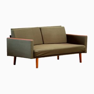Dänisches Mid-Century Sofa aus Buche & Stoff