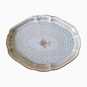 Bandeja Paris ovalada de porcelana estilo de Sevres, 1800-1820