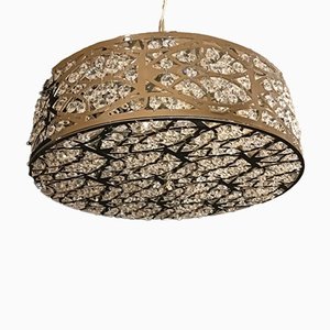 Steel & Crystal Cilindro Orrizontale Arabesque 10 Ceiling Lamp from Vgnewtrend