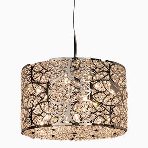 Steel & Crystal Cilindro Orrizontale Arabesque 30 Ceiling Lamp from Vgnewtrend