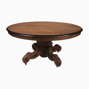 French Table in Solid Walnut, 19th Century