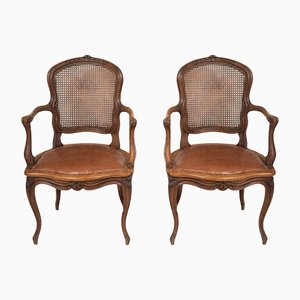 Armchairs in Solid Walnut, France, Late 19th Century, Set of 6