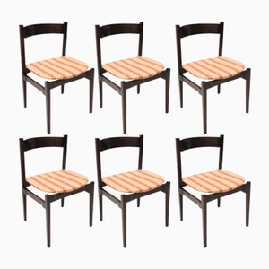 Walnut Chairs by Gianfranco Frattini for Cassina, Set of 6