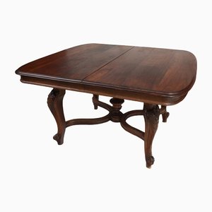 French Table in Solid Walnut, Late 19th Century
