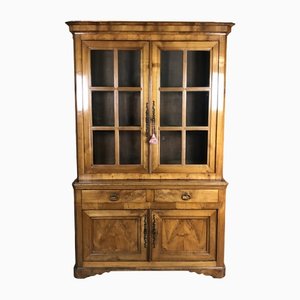 Louis Philippe Walnut 2-Piece Bookcase or China Cabinet