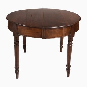 Neapolitanischer Louis Philippe Tisch aus massivem Nussholz, 19. Jh