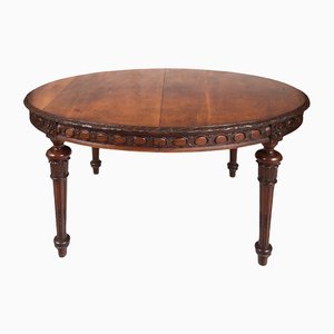 Französischer Louis XVI Tisch aus massivem Nussholz, 19. Jh