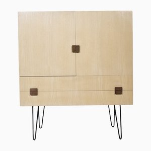 Credenza alta Mid-Century in acero, anni '60