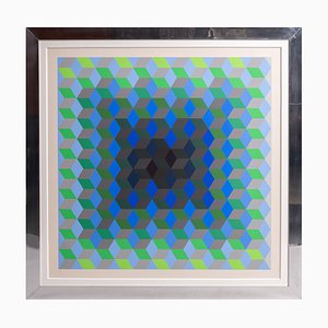 Victor Vasarely, France, Late 1960s, Silk Screen Print on Paper