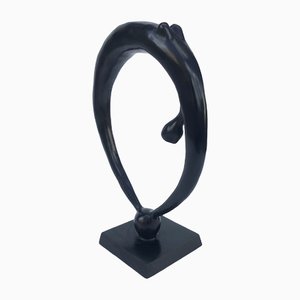 20th Century Bronze Black, The Circle of Life Sculpture