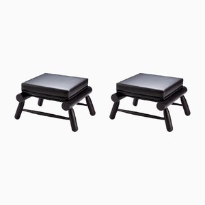 Black Seso Ottomans from Collector, Set of 2