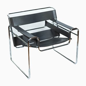 B3 Wassily Chair aus Leder & Stahlrohr von Marcel Breuer