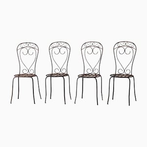 French Garden Chairs, Set of 4