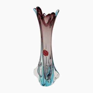 Mid-Century Labelled Murano Glass Vase from Fratelli Toso, 1950s