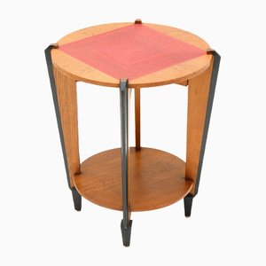 Art Deco Oak Amsterdam School Coffee Table by P.A.L Iron