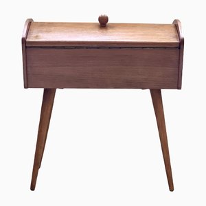 Vintage Ash Sewing Box, 1960s