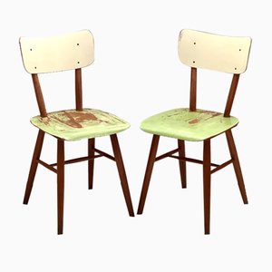 Vintage Oak Dining Chairs from Ton, 1960s, Set of 2