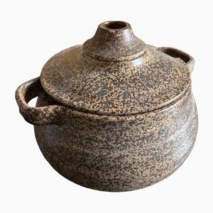 Vintage Ceramic Soup Tureen & Bowl from les potiers de l'abbaye, Set of 2