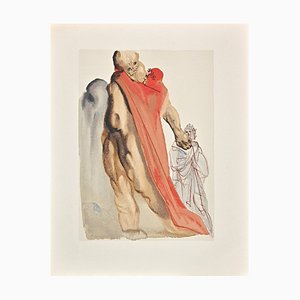 Grabado en madera original de Salvador Dalì, Virgils Admon