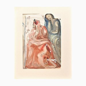 Grabado en madera original de Salvador Dalì, Dante Re-Awakes, 1963