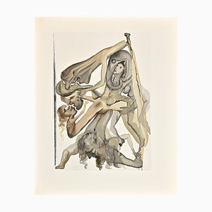 After Salvador Dalì, News of the Limbos, Original Woodcut Print, 1963