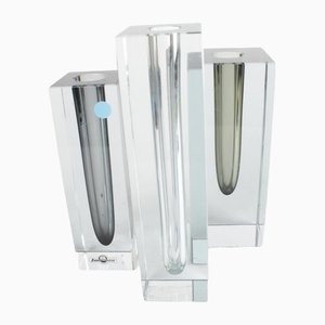 Vintage Glasvasen von Gerda Strömberg für Strömbergshyttan, 3er Set