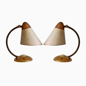 Mid-Century Modern Bedside Table or Wall Lamps, Germany 1950s, Set of 2