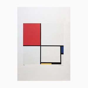 Piet Mondrianm Composition No. III, años 70, Litografía