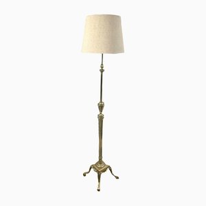 Antique Victorian Ornate Brass Adjustable Floor Lamp