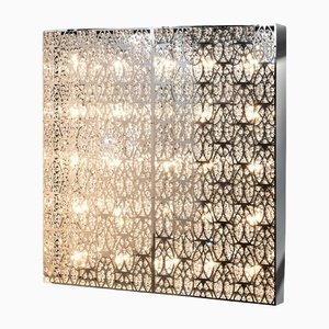 Quadratische Arabesque 100 Da Parete Lampe aus Stahl & Kristallglas von Vgnewtrend