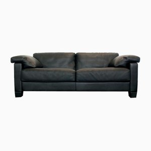 Black Leather Sofa Ds-17 from De Sede