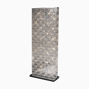 Rechteckige Separe Arabesque Stehlampe aus Stahl & Kristallglas von Vgnewtrend